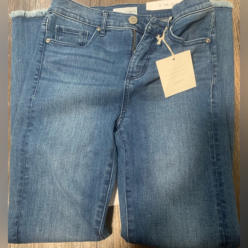 Loft blue high waist skinny jeans